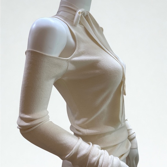 Gucci by Tom Ford Cold Shoulder Knit Top – Early 2000s – Size L – Made in Italy - Picture 4 of 9